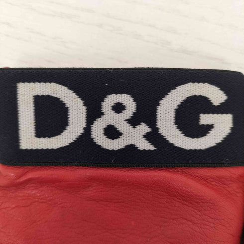 ディーアンドジードルチェアンドガッバーナ D&G DOLCE&GABBANA レザー 手袋 レディース
